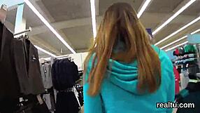 A beautiful Czech girl is seduced in the shopping center and then shown from the first-person view during the passionate scenes