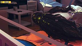 3D animated cowgirl rides to multiple creampies