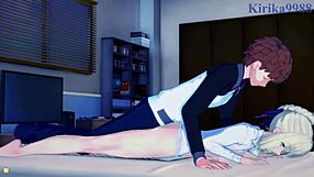 Getting lewd and dirty with both Saber and Rin Tohsaka while suckin on some dick that belongs to Shirou Emiya for your 3D anime fantasies