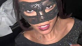 Skinny wife gets hot and wild in a glory hole bar